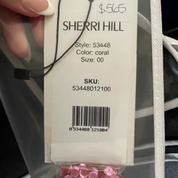 Sherri Hill - 2 piece Dress - Coral - Size 00 - Picture 3 of 6